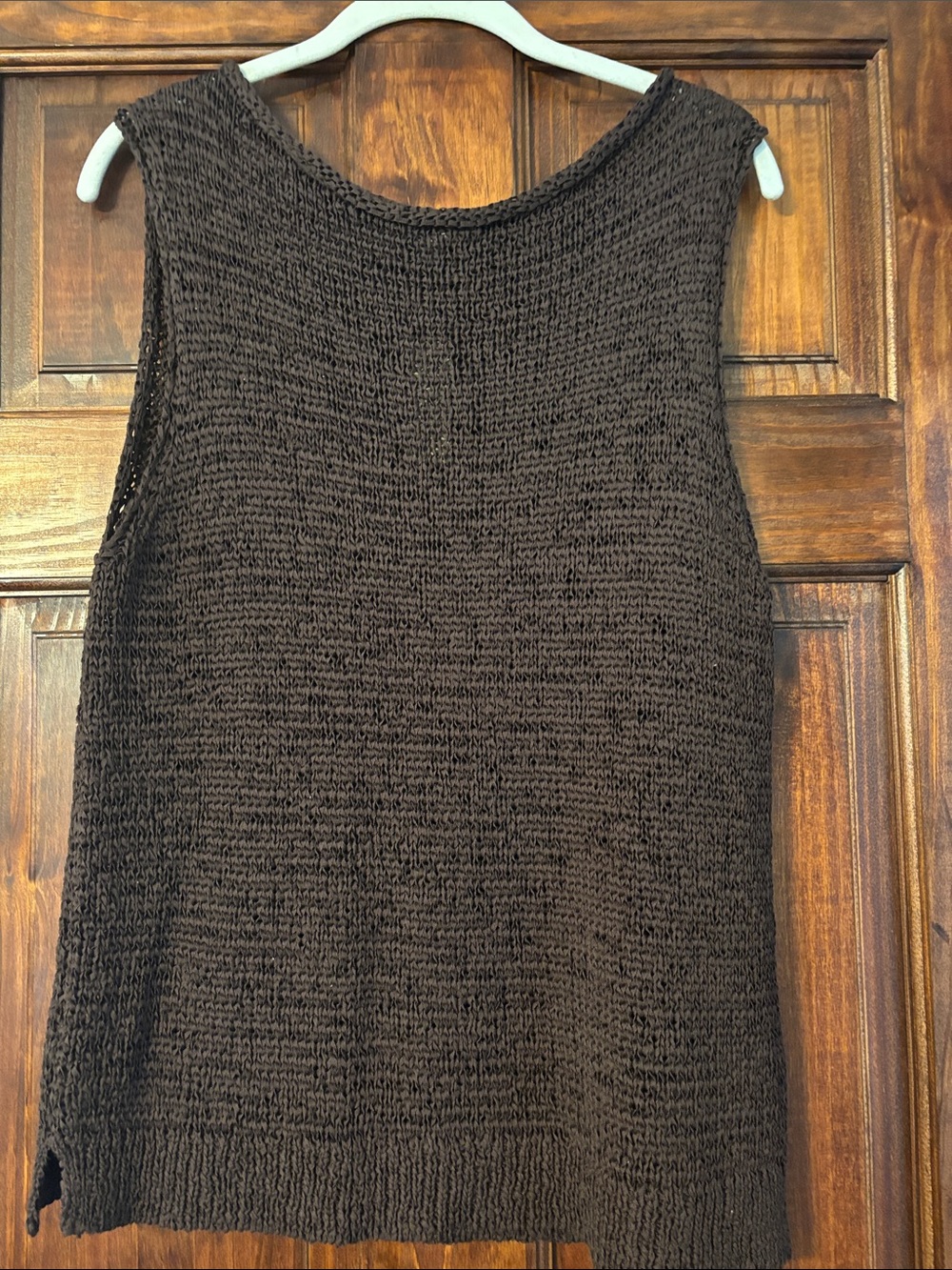 NWT J. Crew Montauk Brown Sleeveless Knit Cotton Blend Sweater Tank XL